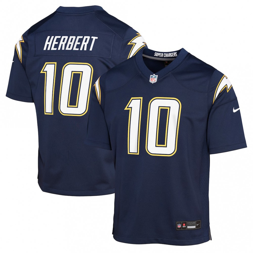 Justin Herbert Los Angeles Chargers Nike Youth Alternate Super Chargers Game Player Jersey - Navy-GridironStore